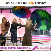 Load image into Gallery viewer, Tumella Windproof Travel Rain Umbrella, Black