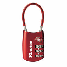 Load image into Gallery viewer, Master Lock 4688D Set Your Own Combination TSA Approved Luggage Lock, 1 Pack, Red