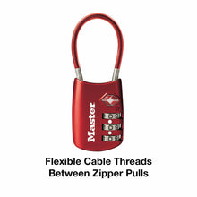 Load image into Gallery viewer, Master Lock 4688D Set Your Own Combination TSA Approved Luggage Lock, 1 Pack, Red