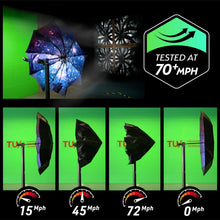 Load image into Gallery viewer, Tumella Windproof Travel Rain Umbrella, Black
