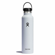 Load image into Gallery viewer, HYDRO FLASK Standard Mouth Insulated 24 oz White Water Bottle with Flex Cap