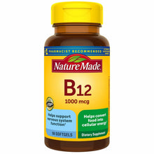 Load image into Gallery viewer, Nature Made Vitamin B-12 1,000 mcg 90 Sgels