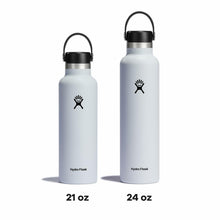 Load image into Gallery viewer, HYDRO FLASK Standard Mouth Insulated 24 oz White Water Bottle with Flex Cap