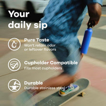 Load image into Gallery viewer, HYDRO FLASK Standard Mouth Insulated 24 oz White Water Bottle with Flex Cap