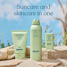 Load image into Gallery viewer, Pipette Baby Sunscreen, SPF 50 Mineral Sunscreen with Zinc Oxide &amp; Squalane, Sensitive Skin, 4fl oz