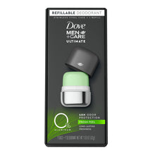 Load image into Gallery viewer, Dove Men+care 0% Aluminum Fresh Feel Refillable Deodorant Stainless Steel Case + 1 Refill