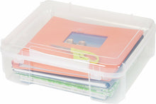 Load image into Gallery viewer, IRIS USA Fits 12" x 12" Paper Thick Portable Plastic Scrapbook Project Case with Built-in Handle