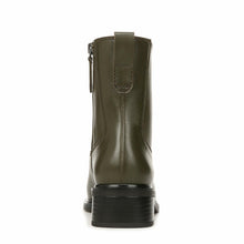 Load image into Gallery viewer, Franco Sarto Womens Gracelyn Low Block Heel Ankle Boot Olive Green Leather 6 M