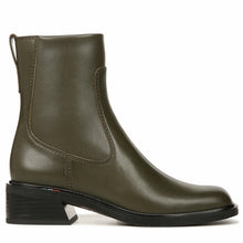 Load image into Gallery viewer, Franco Sarto Womens Gracelyn Low Block Heel Ankle Boot Olive Green Leather 6 M