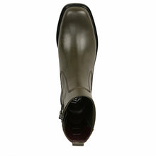 Load image into Gallery viewer, Franco Sarto Womens Gracelyn Low Block Heel Ankle Boot Olive Green Leather 6 M