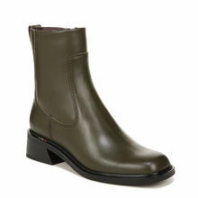 Load image into Gallery viewer, Franco Sarto Womens Gracelyn Low Block Heel Ankle Boot Olive Green Leather 6 M