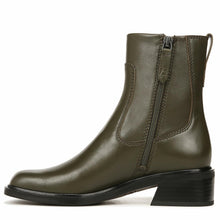 Load image into Gallery viewer, Franco Sarto Womens Gracelyn Low Block Heel Ankle Boot Olive Green Leather 6 M
