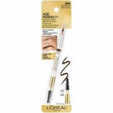Load image into Gallery viewer, L'Oreal Paris Age Perfect Brow Magnifying Pencil with Vitamin E, Deep Brown, 0.02 oz.
