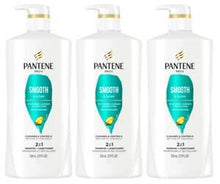 Load image into Gallery viewer, Pantene Pro-V Smooth and Sleek 2 in1 Shampoo and Conditioner, 17.9 fl oz for All Hair Types