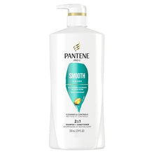 Load image into Gallery viewer, Pantene Pro-V Smooth and Sleek 2 in1 Shampoo and Conditioner, 17.9 fl oz for All Hair Types