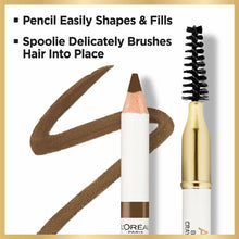 Load image into Gallery viewer, L'Oreal Paris Age Perfect Brow Magnifying Pencil with Vitamin E, Deep Brown, 0.02 oz.