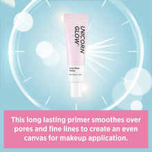 Load image into Gallery viewer, UNICORN GLOW Long Wear Primer - Pore Cover Flawless Poreless Long lasting Face Makeup Base Primer Pore Minimizer, Fine line wrinkle eraser for Normal to Dry skin 1.06 oz./ 30 g