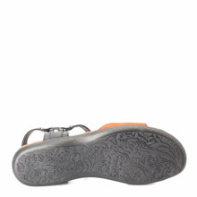 Load image into Gallery viewer, NAOT Women's Sabrina Sandal Jet Black Lthr/Hawaiian Brown Nubuck 5-5.5 M US