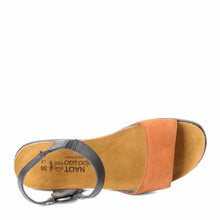Load image into Gallery viewer, NAOT Women's Sabrina Sandal Jet Black Lthr/Hawaiian Brown Nubuck 5-5.5 M US