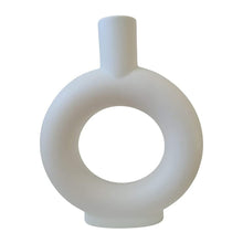 Load image into Gallery viewer, Ceramic Doughtnut Vase Nordic Handmade Flower Pot for Dry Flowers Decor