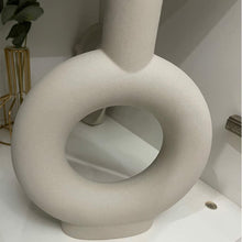 Load image into Gallery viewer, Ceramic Doughtnut Vase Nordic Handmade Flower Pot for Dry Flowers Decor