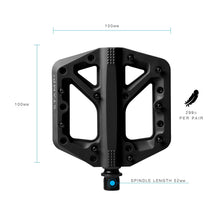 Load image into Gallery viewer, Crank Brothers Stamp 1 Platform Pedals 9/16" Composite Body Hex Pins Black Large