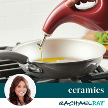 Load image into Gallery viewer, Rachael Ray Ceramic EVOO Oil and Vinegar Dispensing Bottle, 24-Ounce, Cranberry Red