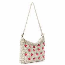Load image into Gallery viewer, The Sak Lumi Convertible Crossbody Purse - Hand Crochet Women&#39;s Handbag for Everyday &amp; Travel, 3-in-1 Small Crossbody Bag With Zipper Closure &amp; Pockets - Natural Strawberries