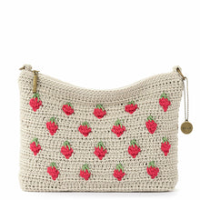 Load image into Gallery viewer, The Sak Lumi Convertible Crossbody Purse - Hand Crochet Women&#39;s Handbag for Everyday &amp; Travel, 3-in-1 Small Crossbody Bag With Zipper Closure &amp; Pockets - Natural Strawberries