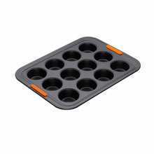 Load image into Gallery viewer, Le Creuset Non-Stick Carbon Steel Bakeware 12 Cup Mini Muffin Tray, Black, 30 cm, 94101300000000