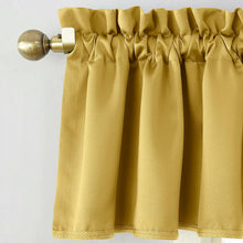 Load image into Gallery viewer, Sun Zero Rod Pocket Room Darkening Valance, 54.0" X 18.0"
