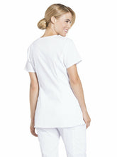 Load image into Gallery viewer, Cherokee Women's Maternity Scrub Top with 3 Pockets Mock Wrap WW685, XXS, White