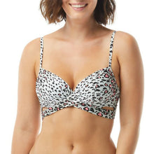 Load image into Gallery viewer, COCO REEF Enrapture Bra Sized Underwire Wrap Bikini Top — Wild Card Animal Print, 32D-34D