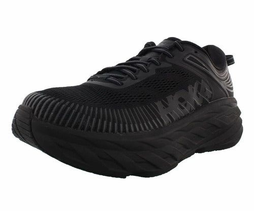 Hoka One One Womens Bondi 7 Textile Synthetic Black Trainers 11 US