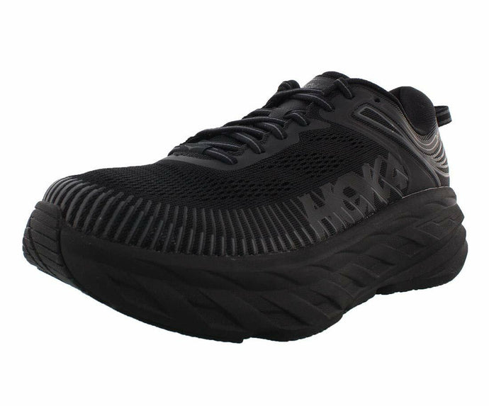 Hoka One One Womens Bondi 7 Textile Synthetic Black Trainers 11 US