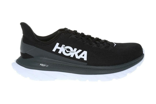 HOKA Mens Mach 4 Mesh Black Dark Shadow Trainers 8 US