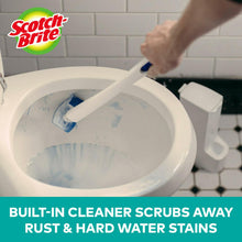 Load image into Gallery viewer, Scotch-Brite Disposable Toilet Scrubber Refill Pads for Toilet Cleaning System | Removes Rust &amp; Hard Water Stains | 10 Disposable Refills
