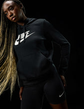 Load image into Gallery viewer, Nike Women&#39;s Sportswear Club Fleece Logo Pullover Hoodie, Black/White, Small
