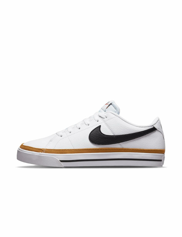 Nike Women's Court Legacy Sneaker, White/Black/Desert Ochre/Team Orange, 10.5