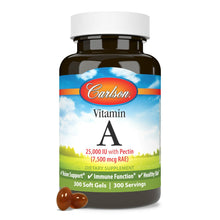 Load image into Gallery viewer, Carlson Labs Vitamin A with Pectin, 25000 IU, 300 Softgels