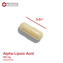 Load image into Gallery viewer, Protocol Alpha Lipoic Acid 600mg - Grape Seed Extract and Bioperine - 60 Veg Caps