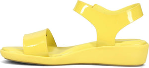 Hush Puppies Women's Brite Jells Quarter Strap Wedge Sandal, Sun Yellow, 11
