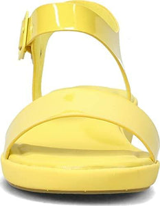 Hush Puppies Women's Brite Jells Quarter Strap Wedge Sandal, Sun Yellow, 11