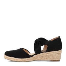 Load image into Gallery viewer, LifeStride Womens Kascade Espadrille Wedge Mary Jane Flat, Black, 8 US