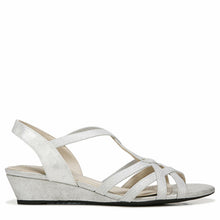 Load image into Gallery viewer, LifeStride Womens Yaya Wedge Sandal Silver 6.5 M