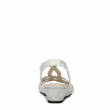 Load image into Gallery viewer, LifeStride Womens Yaya Wedge Sandal Silver 6.5 M