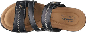 Clarks Roseville Bay Flat Sandal, Metallic Leather, 6 Wide