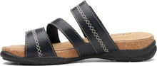 Load image into Gallery viewer, Clarks Roseville Bay Flat Sandal, Metallic Leather, 6 Wide