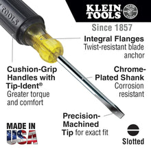 Load image into Gallery viewer, Klein Tools 1/8Inch Cab Tip Mini Screwdriver 4Inch