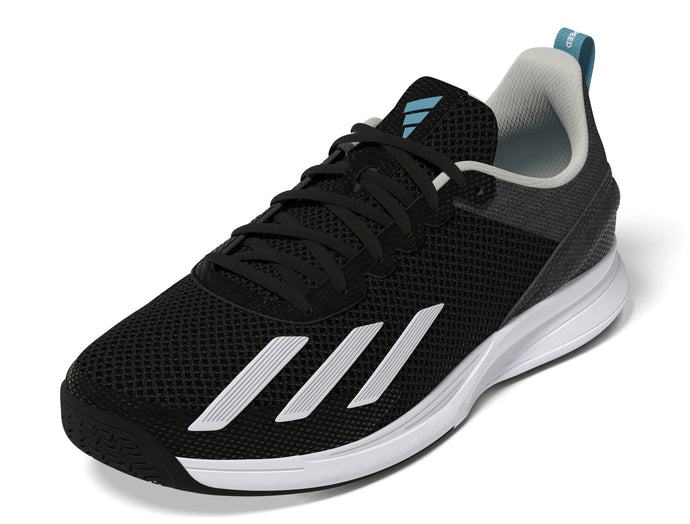 adidas Men's Courtflash Speed Tennis Shoe, Black/White/Black, 11